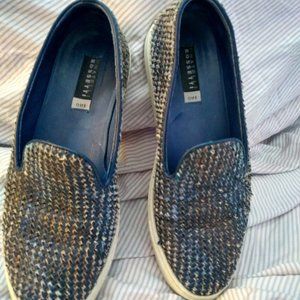 Fratelli Rossetti woven leather slip on shoes 7 flats loafers